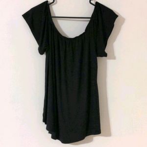 Black off the shoulder top